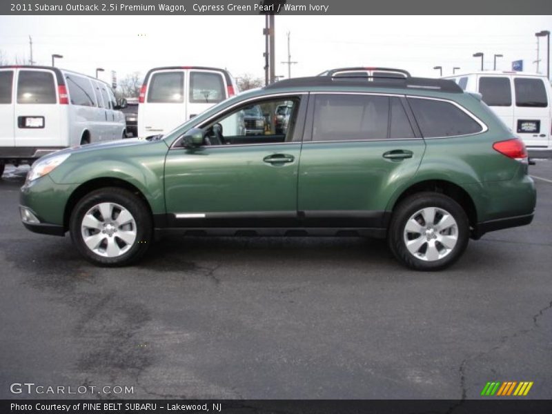 Cypress Green Pearl / Warm Ivory 2011 Subaru Outback 2.5i Premium Wagon