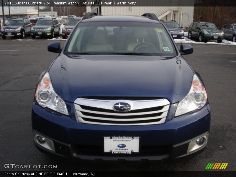 Azurite Blue Pearl / Warm Ivory 2011 Subaru Outback 2.5i Premium Wagon