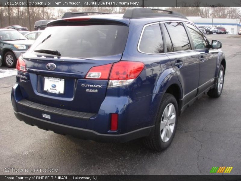 Azurite Blue Pearl / Warm Ivory 2011 Subaru Outback 2.5i Premium Wagon