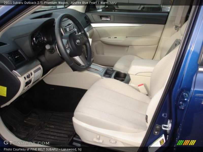 Azurite Blue Pearl / Warm Ivory 2011 Subaru Outback 2.5i Premium Wagon