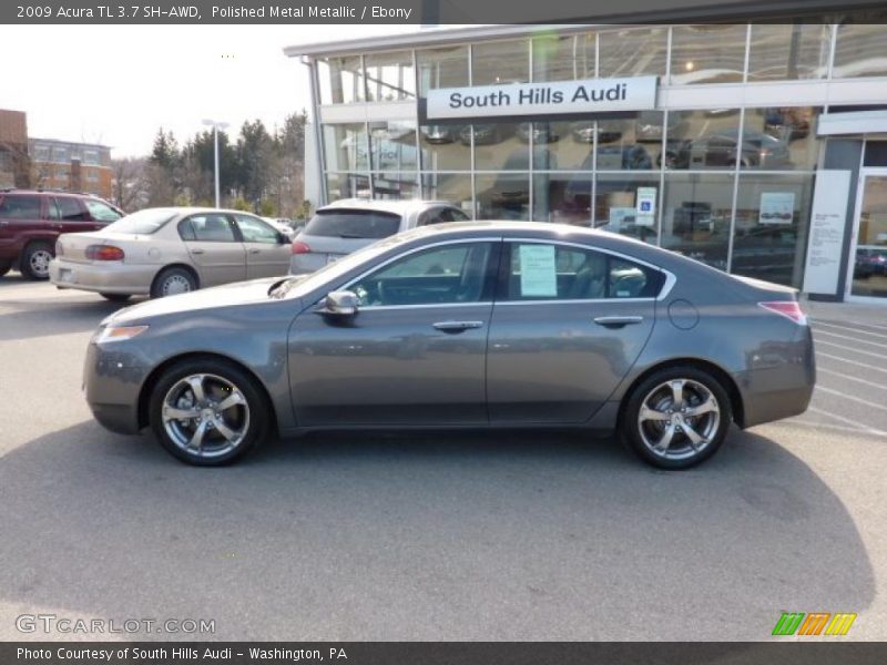 Polished Metal Metallic / Ebony 2009 Acura TL 3.7 SH-AWD
