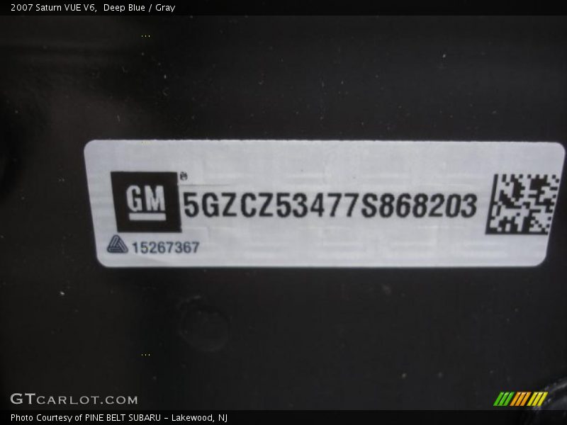 Deep Blue / Gray 2007 Saturn VUE V6
