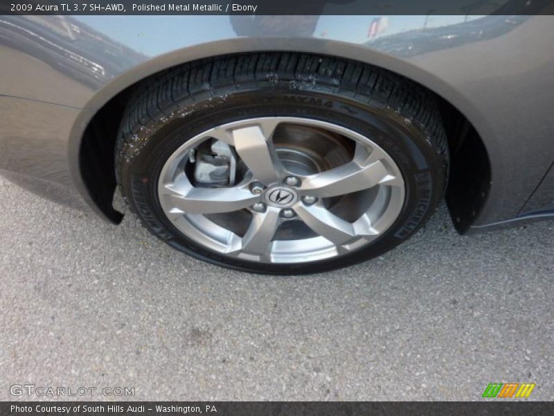 Polished Metal Metallic / Ebony 2009 Acura TL 3.7 SH-AWD