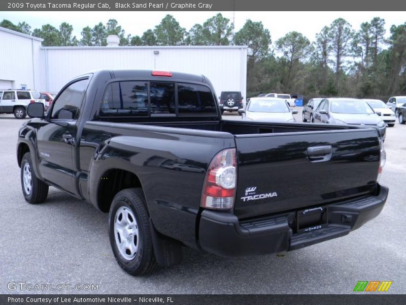 Black Sand Pearl / Graphite Gray 2009 Toyota Tacoma Regular Cab