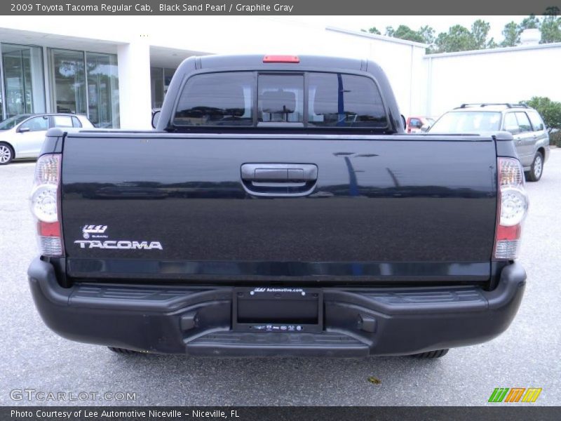 Black Sand Pearl / Graphite Gray 2009 Toyota Tacoma Regular Cab