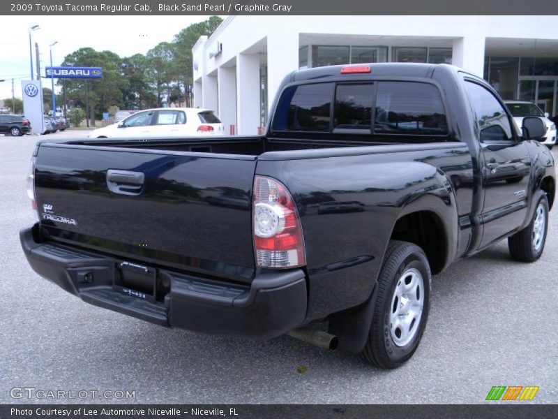 Black Sand Pearl / Graphite Gray 2009 Toyota Tacoma Regular Cab