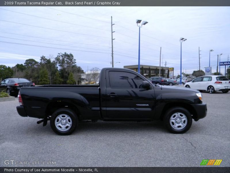 Black Sand Pearl / Graphite Gray 2009 Toyota Tacoma Regular Cab