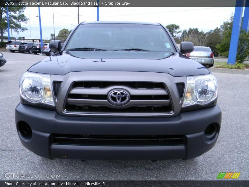 Black Sand Pearl / Graphite Gray 2009 Toyota Tacoma Regular Cab