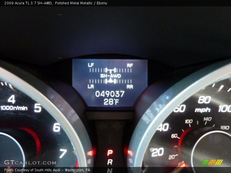 Polished Metal Metallic / Ebony 2009 Acura TL 3.7 SH-AWD