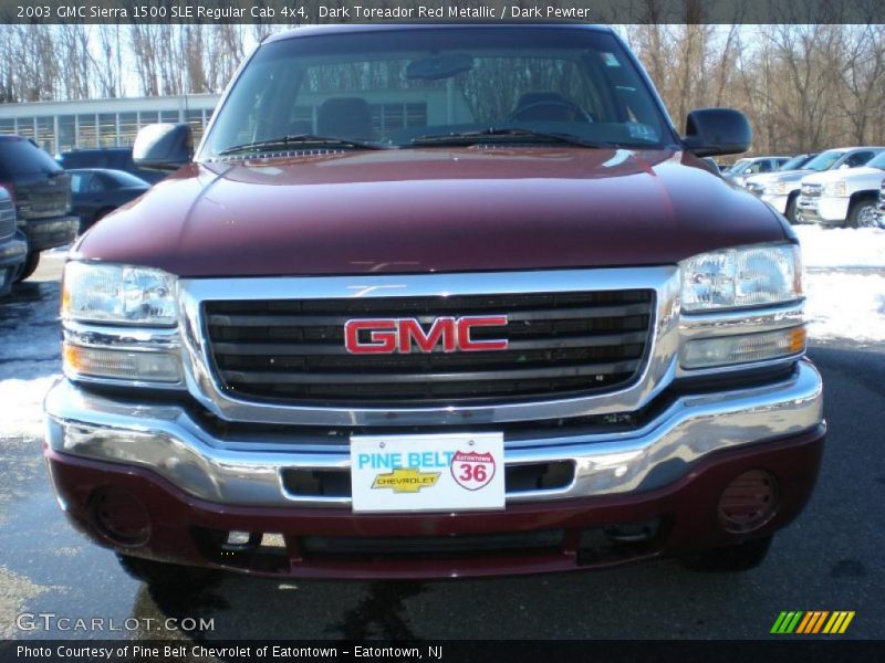 Dark Toreador Red Metallic / Dark Pewter 2003 GMC Sierra 1500 SLE Regular Cab 4x4
