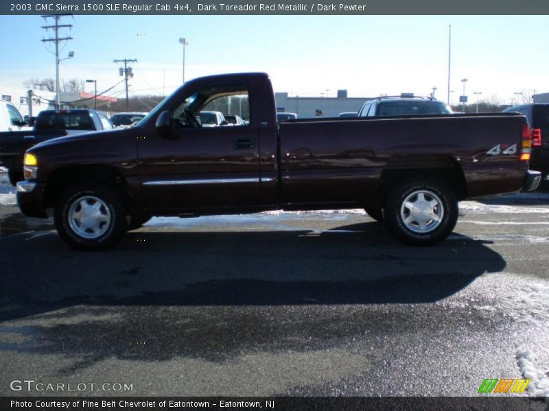 Dark Toreador Red Metallic / Dark Pewter 2003 GMC Sierra 1500 SLE Regular Cab 4x4