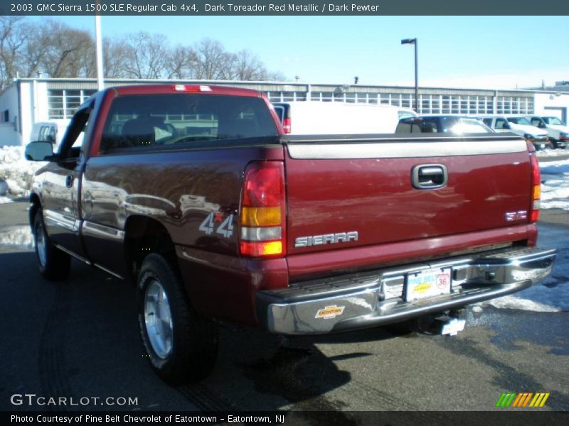 Dark Toreador Red Metallic / Dark Pewter 2003 GMC Sierra 1500 SLE Regular Cab 4x4