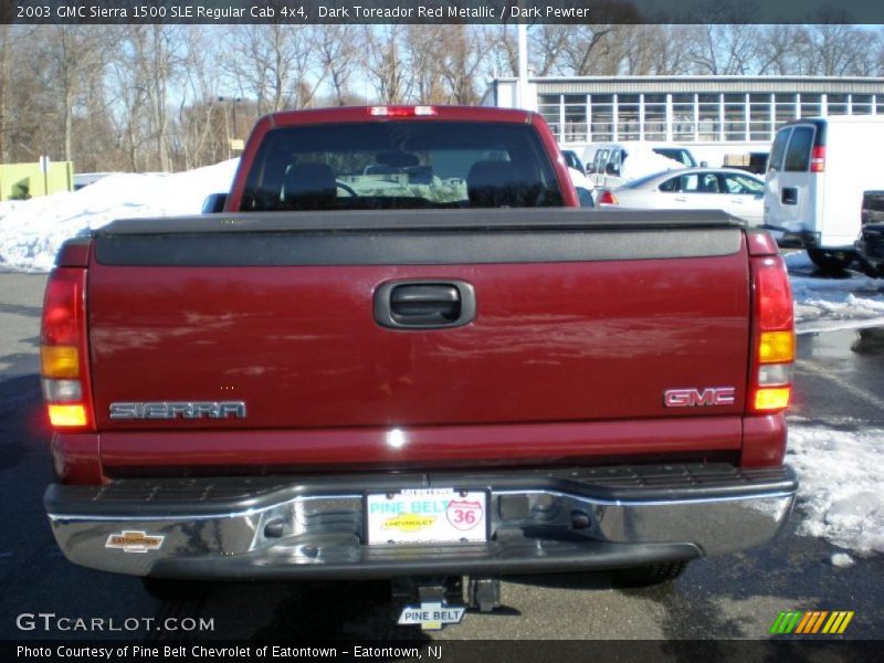 Dark Toreador Red Metallic / Dark Pewter 2003 GMC Sierra 1500 SLE Regular Cab 4x4