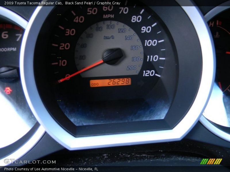 Black Sand Pearl / Graphite Gray 2009 Toyota Tacoma Regular Cab