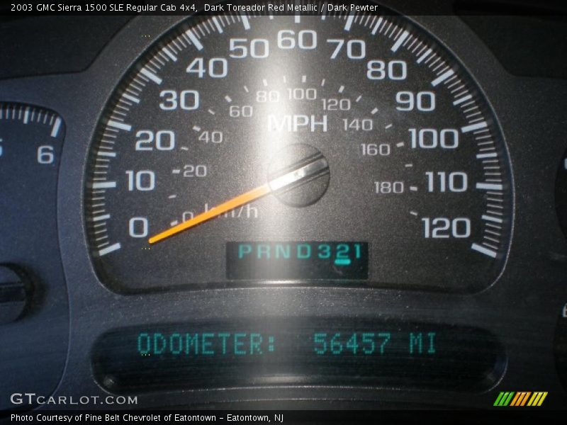 Dark Toreador Red Metallic / Dark Pewter 2003 GMC Sierra 1500 SLE Regular Cab 4x4