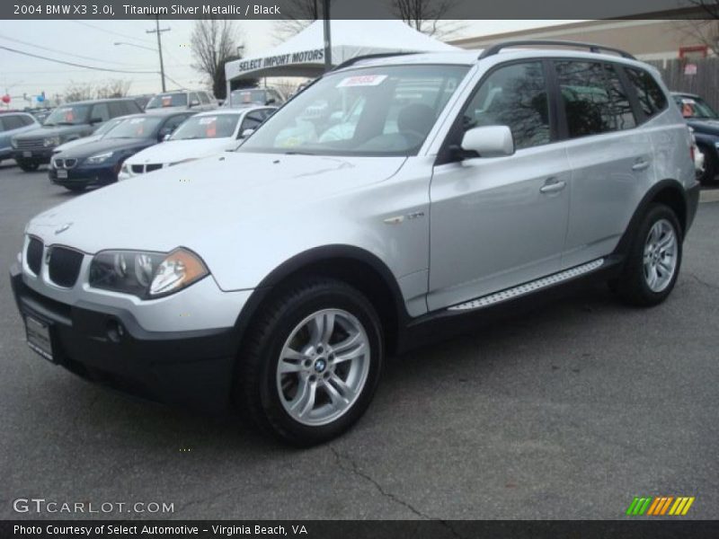 Titanium Silver Metallic / Black 2004 BMW X3 3.0i