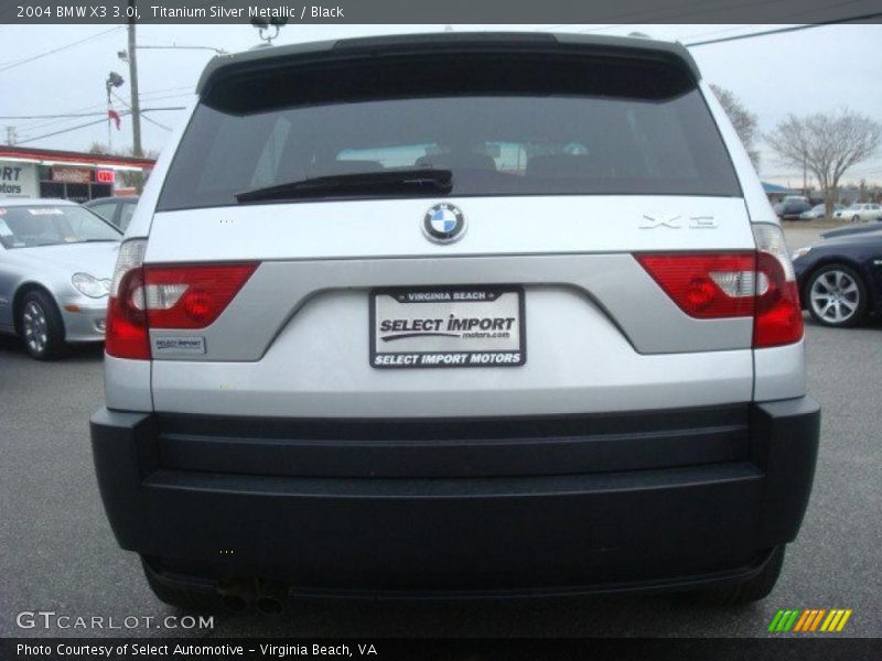 Titanium Silver Metallic / Black 2004 BMW X3 3.0i