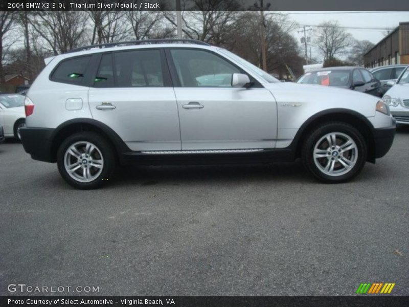 Titanium Silver Metallic / Black 2004 BMW X3 3.0i