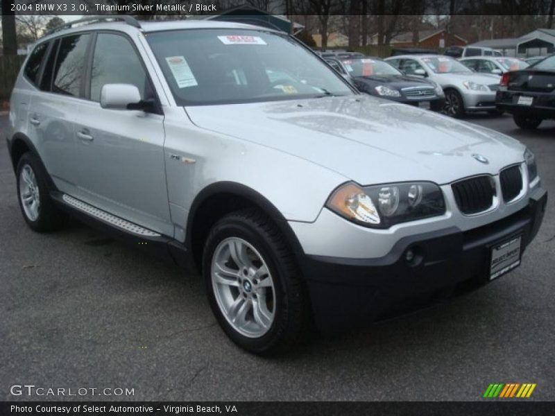 Titanium Silver Metallic / Black 2004 BMW X3 3.0i