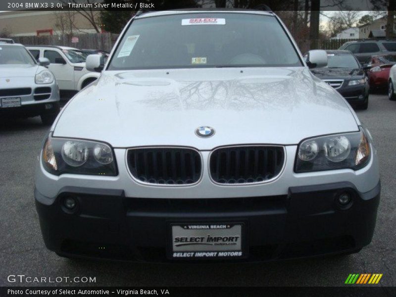 Titanium Silver Metallic / Black 2004 BMW X3 3.0i