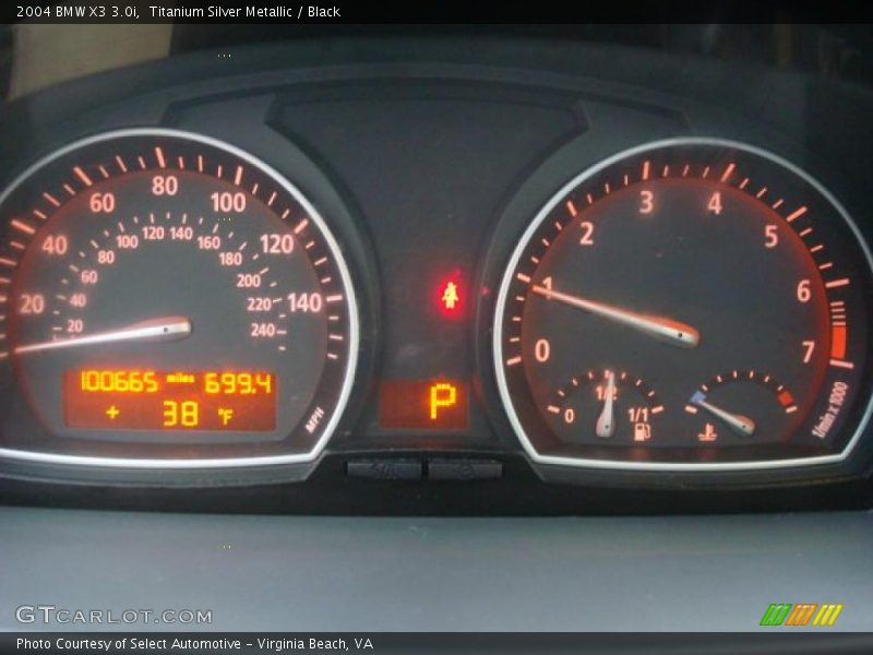 Titanium Silver Metallic / Black 2004 BMW X3 3.0i