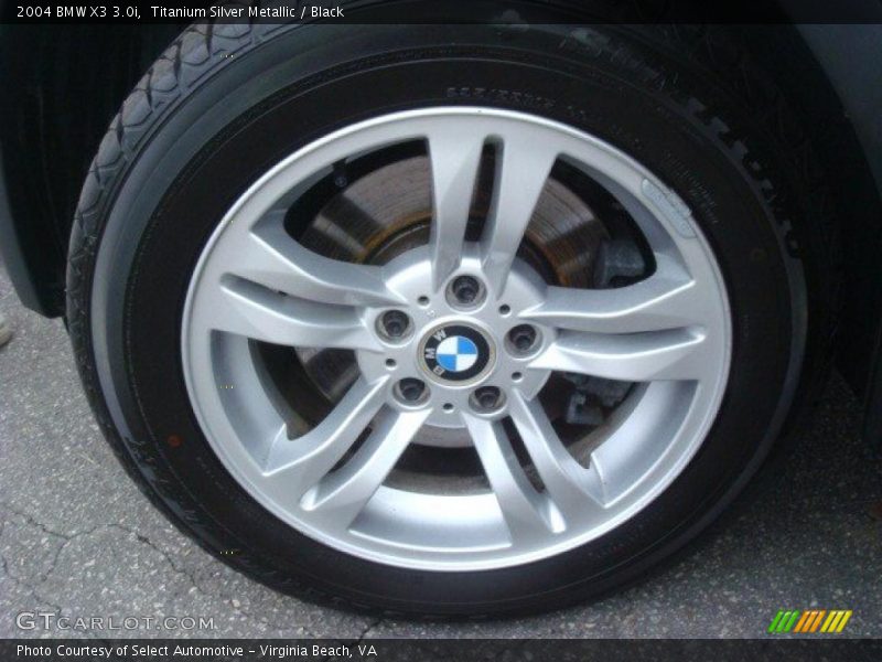 Titanium Silver Metallic / Black 2004 BMW X3 3.0i