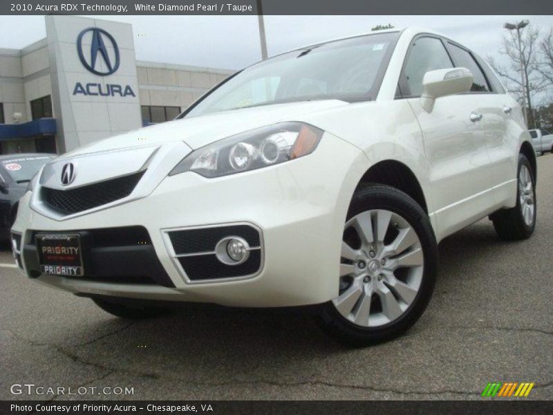 White Diamond Pearl / Taupe 2010 Acura RDX Technology