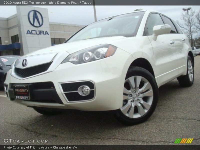 White Diamond Pearl / Taupe 2010 Acura RDX Technology