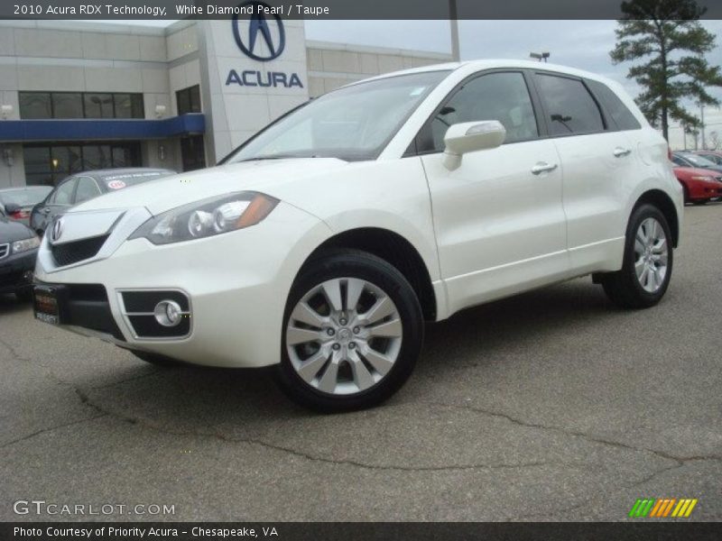 White Diamond Pearl / Taupe 2010 Acura RDX Technology