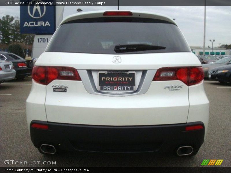White Diamond Pearl / Taupe 2010 Acura RDX Technology