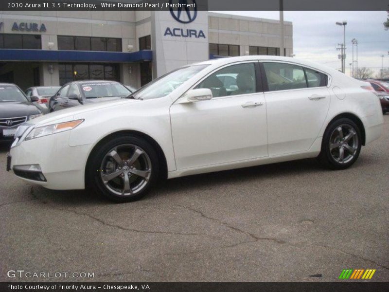 White Diamond Pearl / Parchment 2010 Acura TL 3.5 Technology