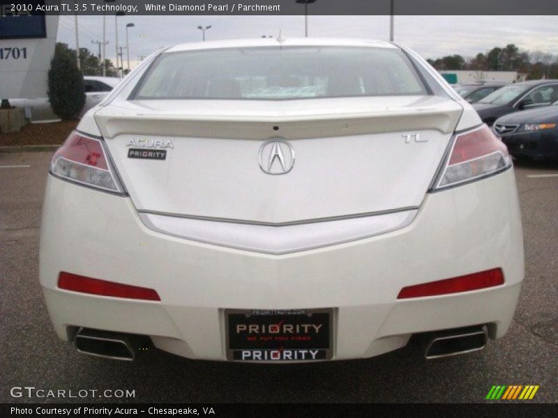 White Diamond Pearl / Parchment 2010 Acura TL 3.5 Technology