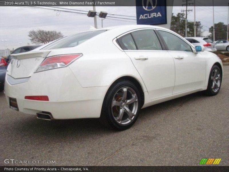 White Diamond Pearl / Parchment 2010 Acura TL 3.5 Technology