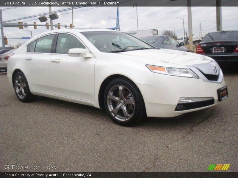 White Diamond Pearl / Parchment 2010 Acura TL 3.5 Technology