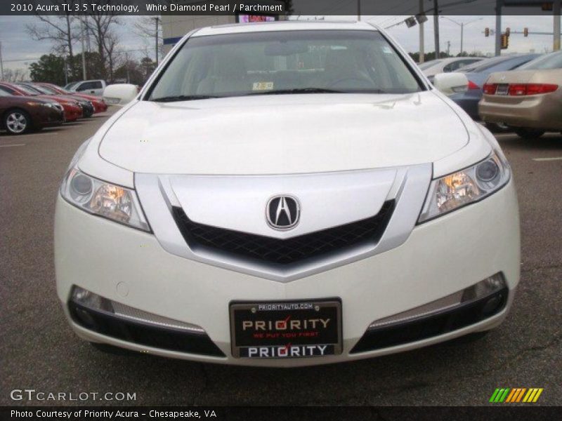 White Diamond Pearl / Parchment 2010 Acura TL 3.5 Technology
