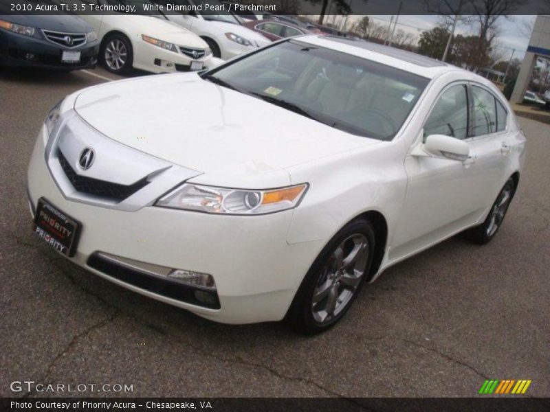 White Diamond Pearl / Parchment 2010 Acura TL 3.5 Technology