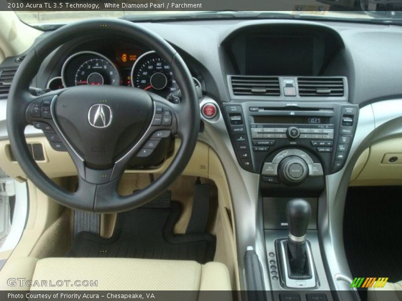 White Diamond Pearl / Parchment 2010 Acura TL 3.5 Technology