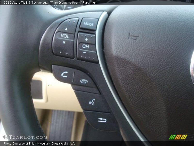 White Diamond Pearl / Parchment 2010 Acura TL 3.5 Technology