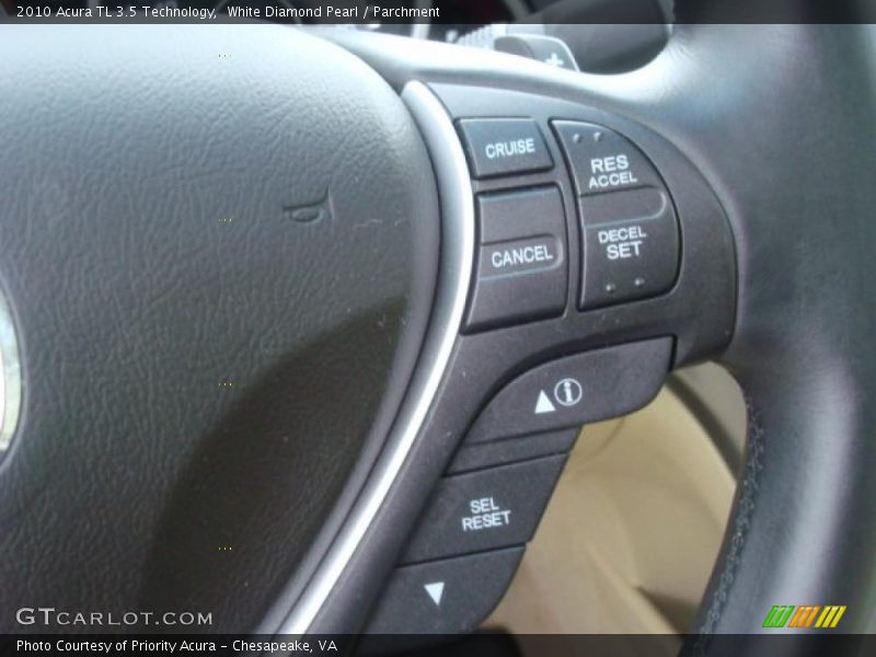 White Diamond Pearl / Parchment 2010 Acura TL 3.5 Technology
