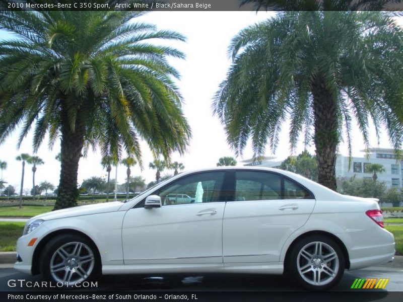 Arctic White / Black/Sahara Beige 2010 Mercedes-Benz C 350 Sport