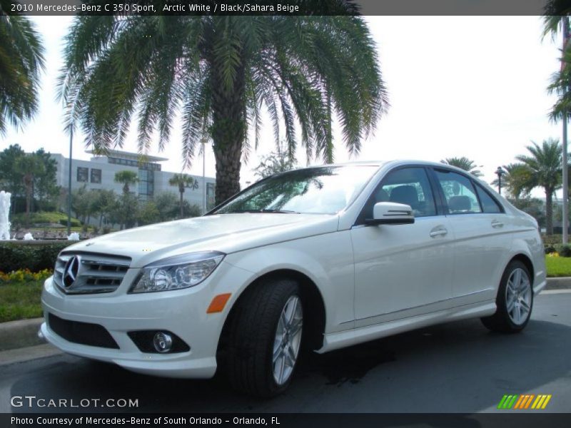 Arctic White / Black/Sahara Beige 2010 Mercedes-Benz C 350 Sport