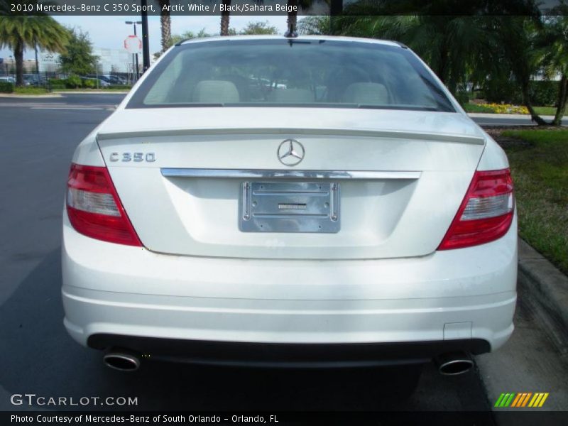 Arctic White / Black/Sahara Beige 2010 Mercedes-Benz C 350 Sport