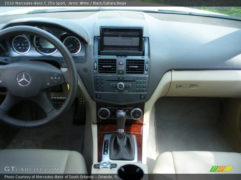 Arctic White / Black/Sahara Beige 2010 Mercedes-Benz C 350 Sport