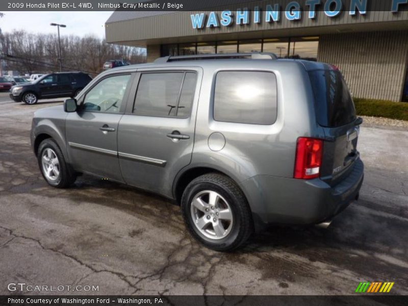 Nimbus Gray Metallic / Beige 2009 Honda Pilot EX-L 4WD