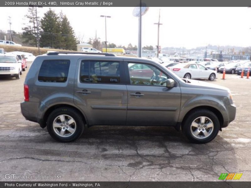Nimbus Gray Metallic / Beige 2009 Honda Pilot EX-L 4WD