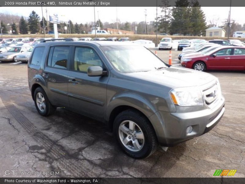 Nimbus Gray Metallic / Beige 2009 Honda Pilot EX-L 4WD