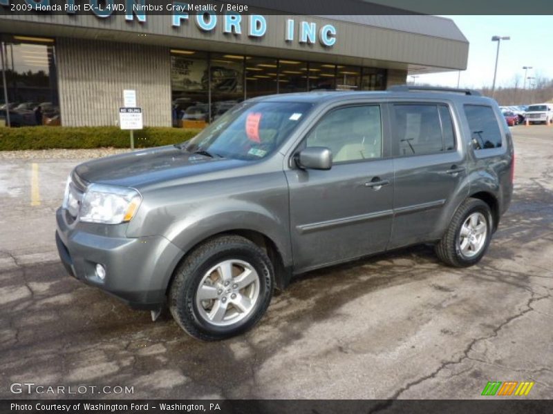 Nimbus Gray Metallic / Beige 2009 Honda Pilot EX-L 4WD