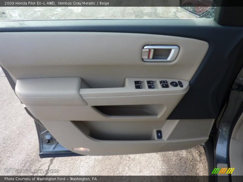 Nimbus Gray Metallic / Beige 2009 Honda Pilot EX-L 4WD
