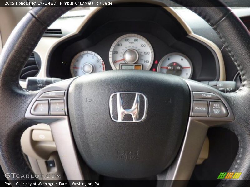 Nimbus Gray Metallic / Beige 2009 Honda Pilot EX-L 4WD