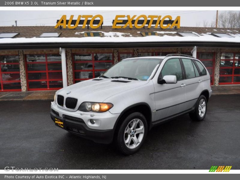 Titanium Silver Metallic / Black 2006 BMW X5 3.0i